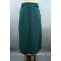 Women's Casual Pocket Slit Elastic A-line skirt